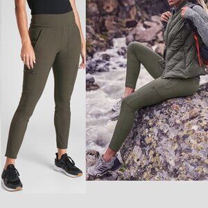 Athleta - Headlands Hybrid Cargo Tight 353474 | Size 2 | Arbor Olive Gray Green